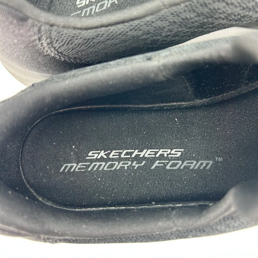 Skechers Shoes Womens Size 9.5 Black Memory Foam Slip On Walking SN 149657